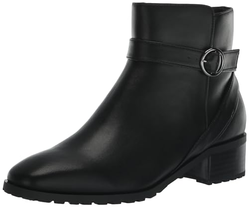 Anne Klein Women's Caroline Fashion Boot, Black Leather, 9