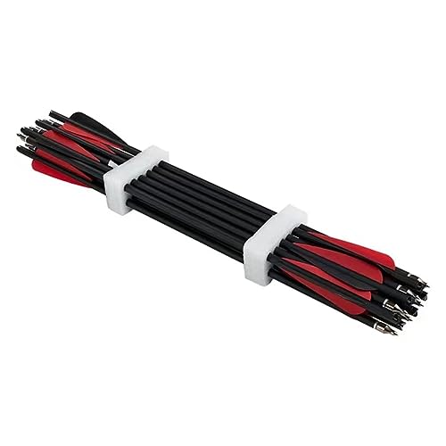 12PK Crossbow Bolts Carbon Arrows with 125 Grain Field Tips for Barnett (16 Inch)