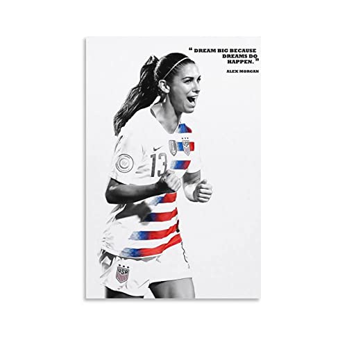 FANCHUANG Alex Morgan Poster For Girls Bedroom Football Posters Paper for Home Decor Motivational Posters Signed Unframe-style 16x24inch(40x60cm)