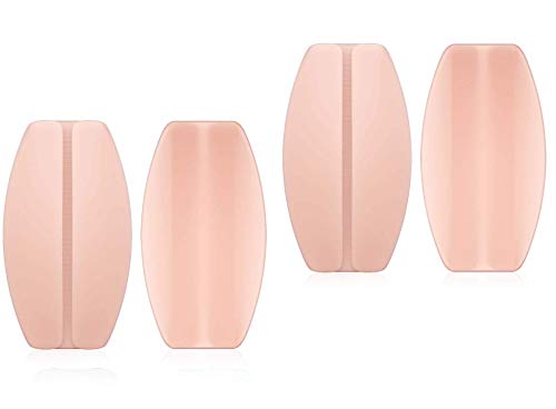 SUREMATE Silicone Bra Strap Cushions Shoulder Protectors Pads Non-slip Soft Holder - 2 Pairs (Nude)