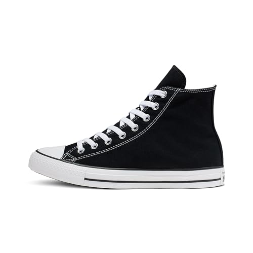 Converse Clothing & Apparel Chuck Taylor All Star Canvas High Top Sneaker, Black/White, 8.5 Women/6.5 Men