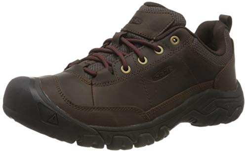 KEEN Men's Targhee 3 Oxford Casual Hiking Shoes, Dark Earth/Mulch, 12 Wide