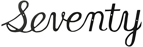 Montague Metal Products Large Script House Number, Seventy,Black