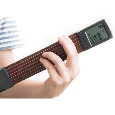 SCT-80 pocket guitar chord practice tool, portable guitar neck trainer with rotating chord chart for beginners（include battery）