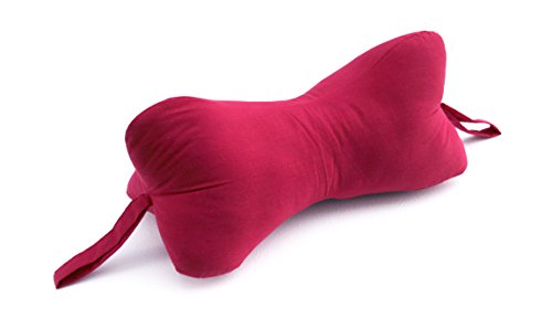 Original Bones NeckBone Chiropractic Cervical Pillows in Poly Cotton, Red, Zipper Access for Comfort Adjustment