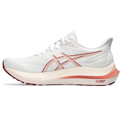 ASICS Women's GT-2000 12 Running Shoes, 9, White/Light Garnet