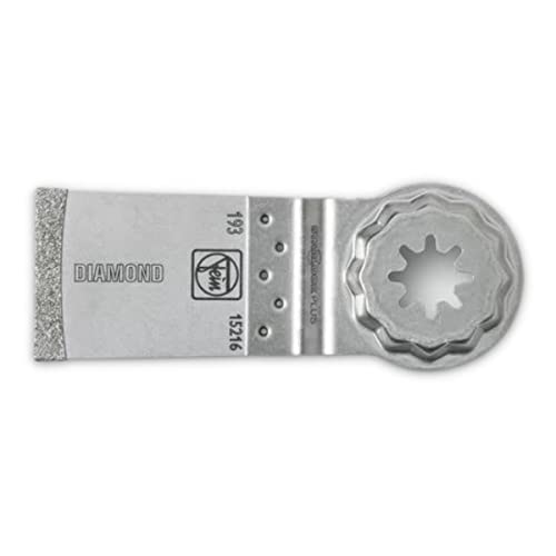 Fein StarLock Plus E-Cut Diamond Oscillating Saw Blade - 1-3/8' Width for Perfect Cut in CFRP/Fiberglass Materials - Fits Most Multitools - 63502193210