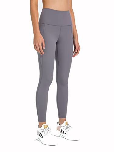 LMLTLULU Yoga Leggings Workout Running Yoga Leggings for Women High Waist Yoga Pants with Pockets Soft Workout Leggings (as1, Alpha, l, Regular, Regular, Gray)