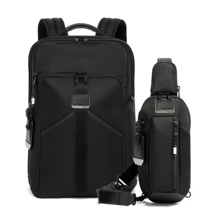 TUMI - Alpha Bravo Esports Pro 17' Backpack (Black) Alpha Bravo Esports Pro Sling Bag (Black) - Bundle