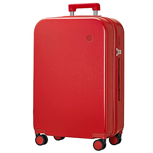 Suitcase Luggage with Spinner Wheels, Mixi Hardside Rolling Suitcase PC with Cover & TSA Lock Lightweight Travel Case Red