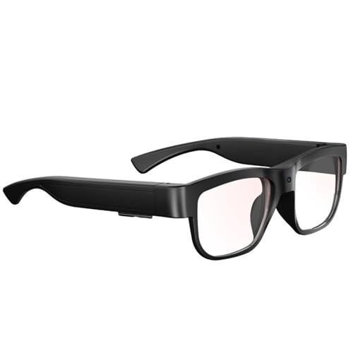 Uigsas Camera Glasses 1080P HD Outdoor Sports Camera Video Glasses Wearable Portable Eye Glasses for Climbing Riding Fishing Motorcycle and Outdoor Sports(Including 32G Card)