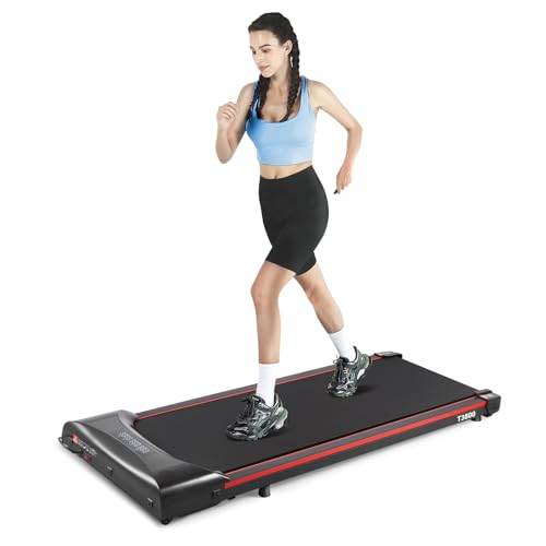 Walking Pad Treadmill Under Desk Treadmill 2.5HP Foldable Treadmill with Remote Control Portable Treadmill Compact Walking Treadmill Free Installation Foldable Treadmill with LED Display for Home