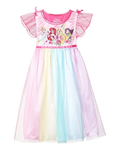 Disney Girls' Princess Fantasy Gown Nightgown, PRINCESS PARTY GOWN 4, 2T