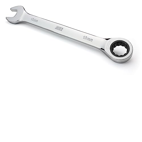 Jaeger 10 mm TIGHTSPOT Ratchet Wrench with Precision Movement and Hardened, Polished Steel for Projects with Metric Tight Spaces