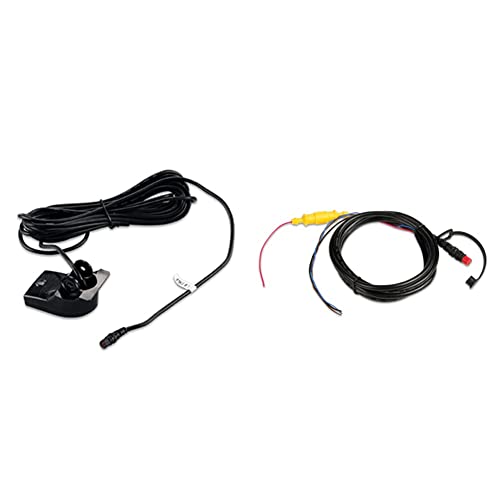 Garmin Transom/Trolling Motor Mount Dual Beam Transducer, Standard Packaging & International, Inc. 010-12199-04 Power/Data Cable, 4-Pin 4Xdv/