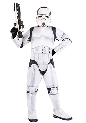 STAR WARS Boys Deluxe Stormtrooper Costume, Kids Halloween Costume, Child- Officially Licensed Medium