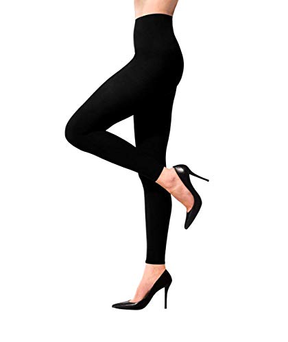 Terramed Advanced Graduated Compression Leggings Women | 20-30 mmHg Footless Microfiber Leggings Tights (Black, Medium)