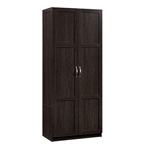 Sauder 419496 Miscellaneous Storage Storage Cabinet, 29.61 ' x D: 16.02 ' x H: 71.50', Cinnamon Cherry finish
