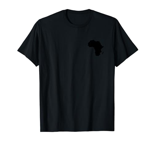 Africa Map abstract art black contour T-Shirt