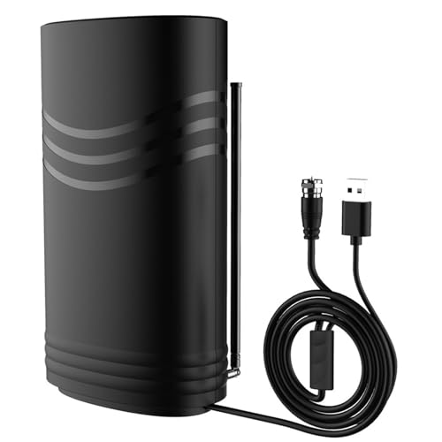 2023 Digital TV Antenna, Free Local Channels, 450+ Miles Range TV Antenna, 4K HD 1080P VHF UHF Support, Indoor/Outdoor Ready, with 16.5 Ft Coax Cable and Signal Booster