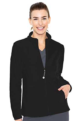 Med Couture Activate Women's Performance Fleece Scrub Jacket Black XL