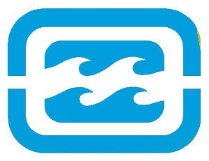 Billabong Wave LIGHT BLUE 3' Decal Sticker