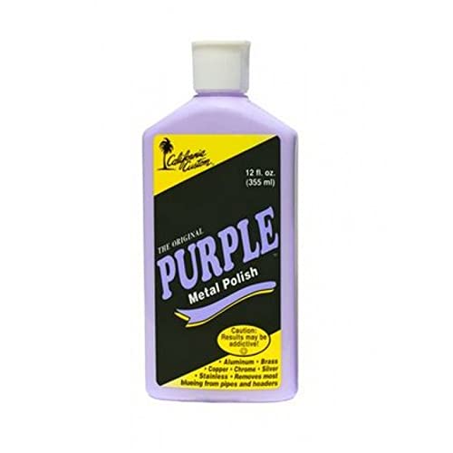 CALIFORNIA CUSTOM Products – The Original Purple Metal Polish, No Silicone, Body Shop Safe, Great for Aluminum, Brass, Copper, Chrome, Silver, Stainless and Gold, Made in The USA