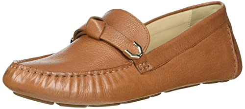 Cole Haan Women's Evelyn Bow Driver Driving Style Loafer, Pecan Leather, 8