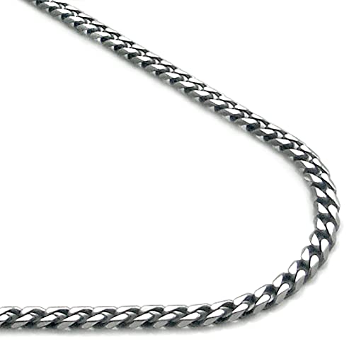 Titanium 4MM Curb Chain Link Necklace 26'