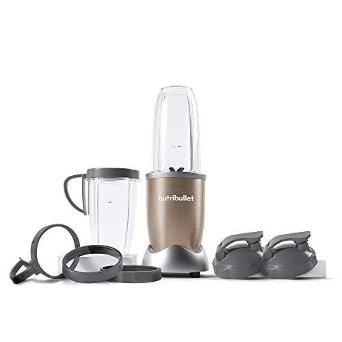 nutribullet Pro 900 Watt Personal Blender - 13-Piece High-Speed Blender/Mixer System, Champagne