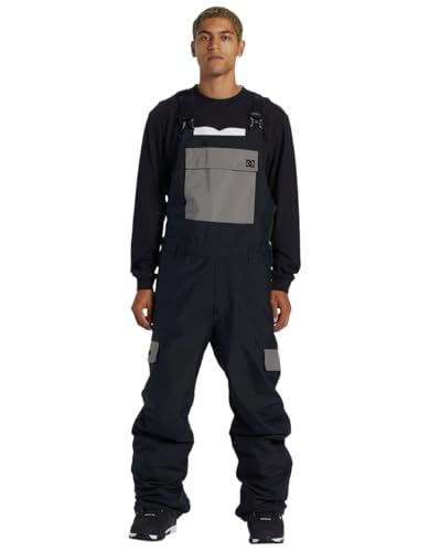 DC Shoes Men's Insulated Snowboard Bib Pants - Docile Bib | Black, Large