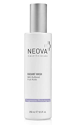 NEOVA SmartSkincare Radiant Wash cleansing gel with buffered fruit acids, sweeps away dirt, dead skin cells, excess oil and impurities for a smooth finish and restored radiance.