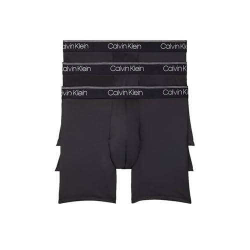 Calvin Klein Men's Micro Stretch 3-Pack Boxer Brief, 3 Black, M