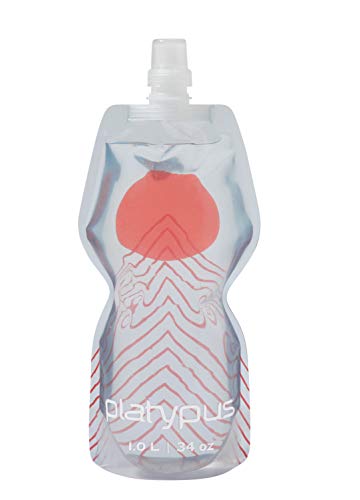 Platypus SoftBottle Flexible Water Bottle with Push-Pull Cap, Apex, 1.0-Liter, Clear White