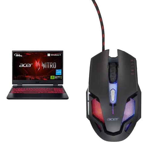 Acer Nitro 5 AN515-58-525P Gaming Laptop | Intel i5-12500H | GeForce RTX 3050 | 15.6' FHD 144Hz IPS | 8GB DDR4 | 512GB SSD Nitro Gaming Mouse III: 6D Optical Gaming Mouse, 6 Button