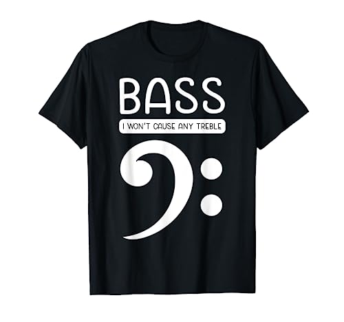 Bass Player Guitarist Bassist Guitar Treble Octave Clef T-Shirt