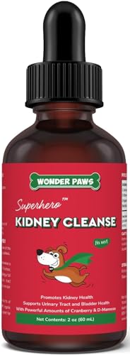 Wonder Paws Premium Kidney Support for Dogs – Cranberry Supplement for Dogs – Dog UTI Treatment – Supports Bladder, Detox, Urinary & Kidney Health – Liquid Kidney Supplement for Dogs 2 oz (60ml)