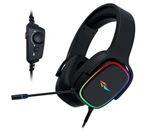 Rosewill Saros C150XS 7.1 Surround Sound USB Pro Gaming Headset, 50mm Full Spectrum Driver, Noise Reduction Microphone, Convenient in-Line Controls, Dynamic RGB Backlighting, Software Configuration