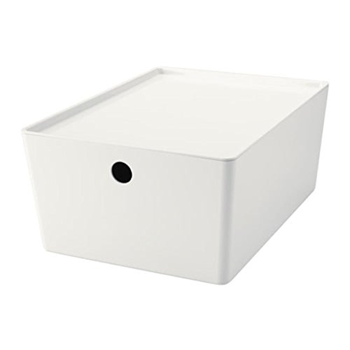 IKEA Kuggis Box with Lid White Size 10 ¼x13 ¾x6 602.802.05