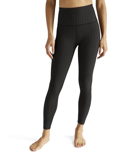 Beyond Yoga Caught in The Midi High Waisted Leggings - Polyester-Elastane Blend Construction - Pull-on Style Black MD (US Women's 6-8) 24