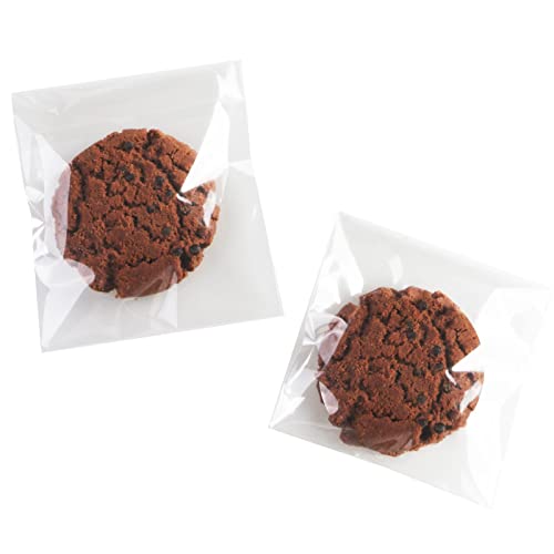 Cookie Bags, Cellophane Bags 5x6 Clear Treat Bags, 200pcs Individual Cookie Bags for Packaging Clear Gift Bags for Gift Giving Cello Bags Self Adhesive for Party Favors Bakery Dessert Cookies Wrappers