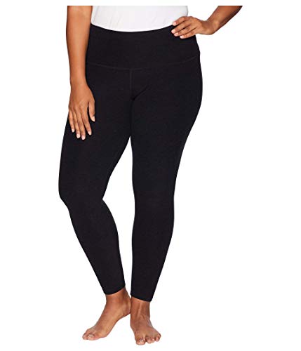 Beyond Yoga Women's Spacedye Caught in The Midi Leggings, Darkest Night, Black, L