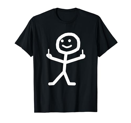 Funny stick figure with middle finger gift T-Shirt