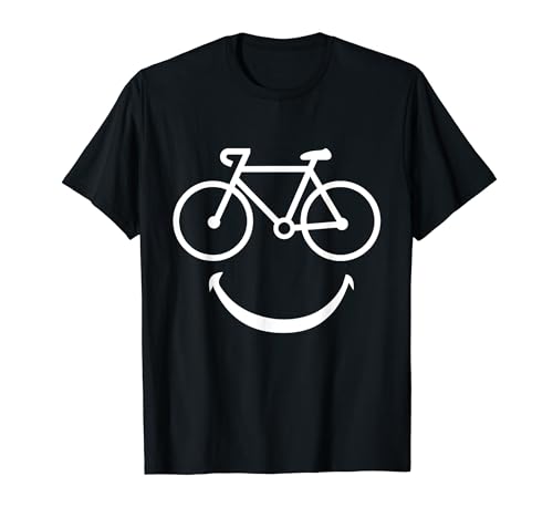 Funny Bicycle Smiling Face Biker Bicycle Smiling Face T-Shirt
