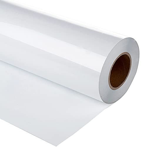 guangyintong Heat Transfer Vinyl Roll for T-Shirts -HTV Vinyl 12' x 12ft Matte Surface (White A1)
