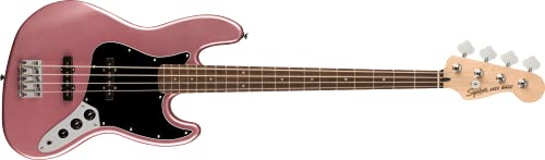 Squier Affinity Series Jazz Bass, Burgundy Mist, Laurel Fingerboard