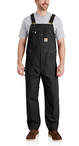 Carhartt Men'sRelaxed Fit Duck Bib Overall Black,L32-W30