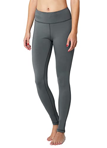 BALEAF Women's Fleece Lined Winter Leggings Thermal Yoga Pants Inner Pocket Grey Size L, Classic