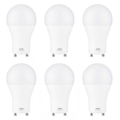Sunlite 40226 LED A19 Light Bulb, 14 Watts (100W Equivalent) 1500 Lumens, GU24 Twist and Lock Base, Dimmable, UL Listed, 5000K Super White, 6 Pack