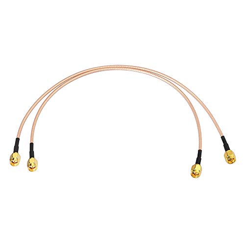 BINGFU SMA Male to SMA Male RG316 Coaxial Jumper Cable 30cm 12 inch (2-Pack) for LNA Low Noise RTL SDR Dongle ADS-B Receiver VNA Vector Network Analyzer Antenna SWR Meter Spectrum Analyzer
